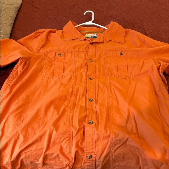 Used Magellan 2XL button up shirt. Orange in color. - Picture 2 of 3